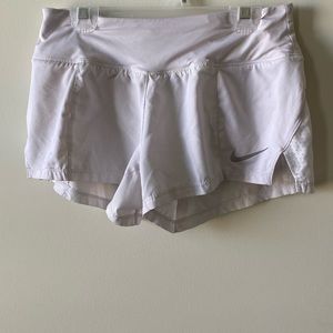 White nike running shorts
